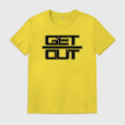 Мужская футболка Get out black / Желтый – фото 1