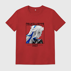 Футболка хлопковая мужская Нёвиллет в квадрате, цвет: красный