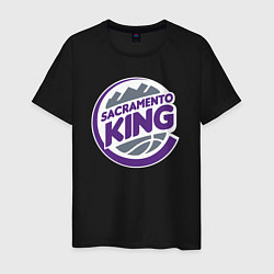 Футболка хлопковая мужская Sacramento king, цвет: черный