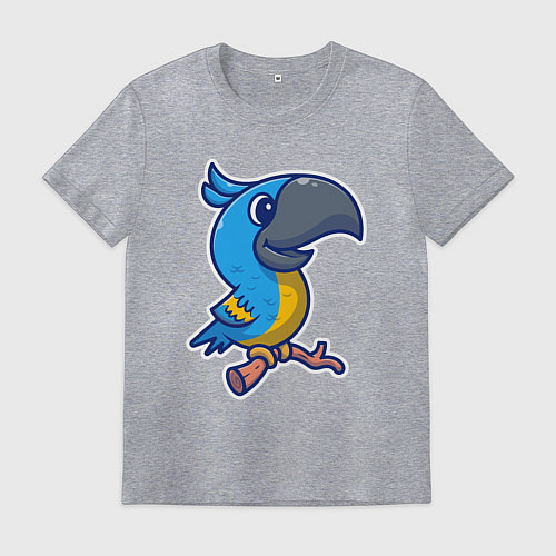 Мужская футболка Попугайчик / Меланж – фото 1