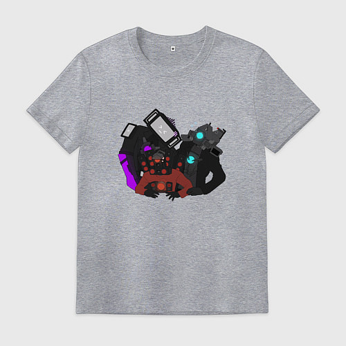 Мужская футболка Камерамен ТВ мен м Спикермен / Меланж – фото 1