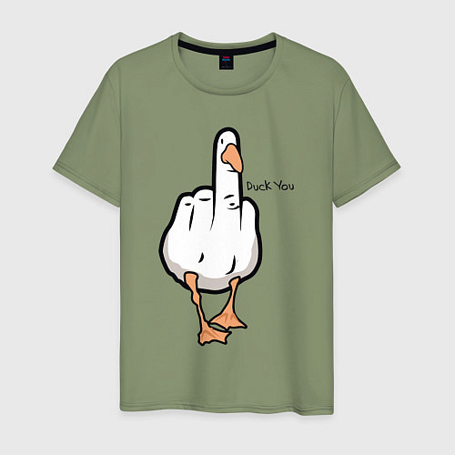 Мужская футболка Duck you - fuck you / Авокадо – фото 1