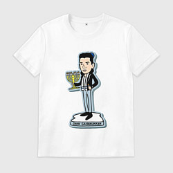 Футболка хлопковая мужская Depeche Mode - Dave Gahanukkah, цвет: белый