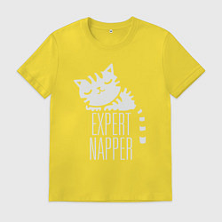 Футболка хлопковая мужская Эксперт по сну, цвет: желтый