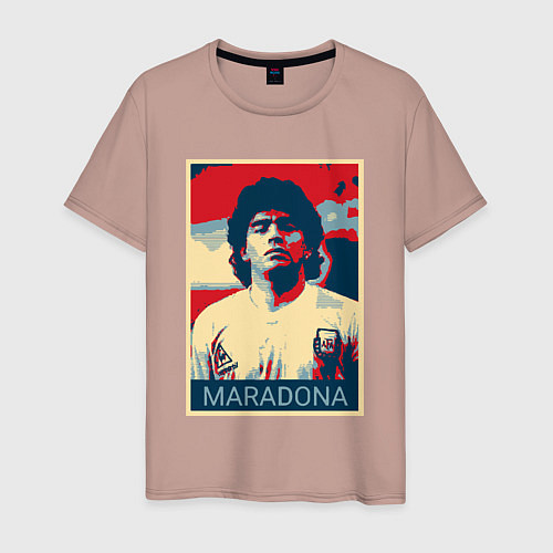 Мужская футболка Мистер Марадона / Пыльно-розовый – фото 1