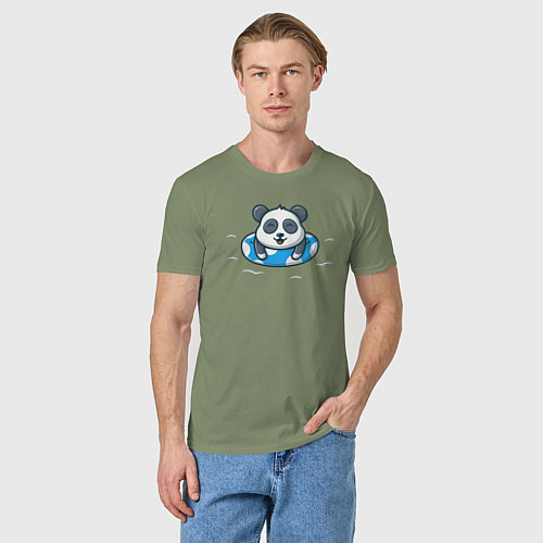 Мужская футболка Панда на чиле / Авокадо – фото 3
