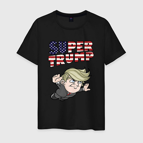 Мужская футболка Супер Трамп / Черный – фото 1