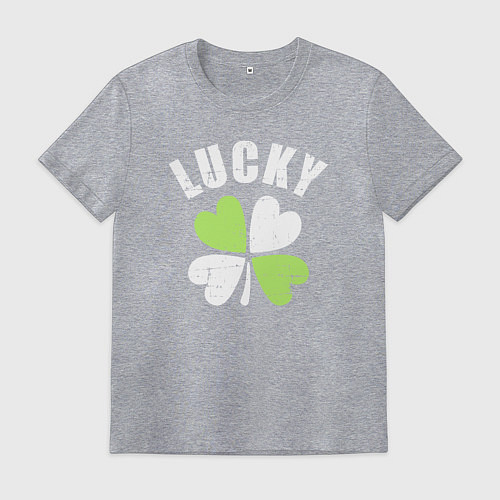 Мужская футболка Lucky day / Меланж – фото 1