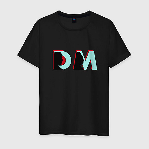 Мужская футболка Depeche Mode - DM logo / Черный – фото 1