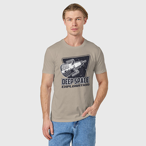 Мужская футболка Исследование глубокого космоса / Миндальный – фото 3