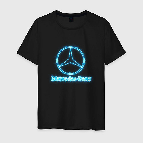 Мужская футболка Mercedes-benz blue / Черный – фото 1
