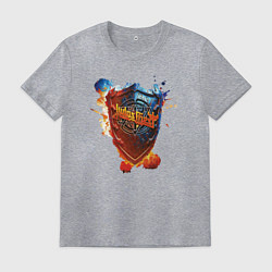 Футболка хлопковая мужская Album Invincible Shield - Judas Priest, цвет: меланж