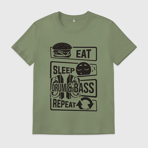 Мужская футболка Есть спать драм-н-бейс / Авокадо – фото 1