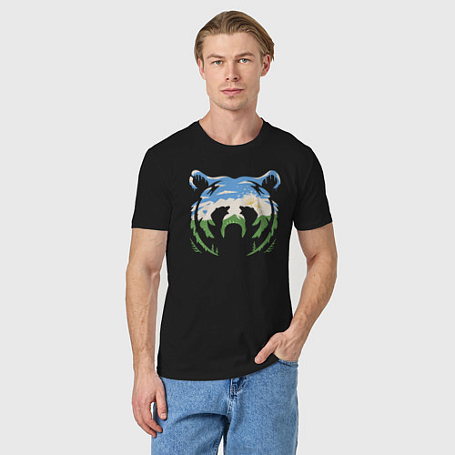 Мужская футболка Башкирский медведь-sultan ruart / Черный – фото 3