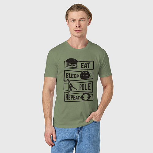 Мужская футболка Есть спать пилон / Авокадо – фото 3