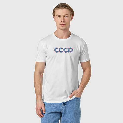 Мужская футболка СССР стиль Советского Союза / Белый – фото 3