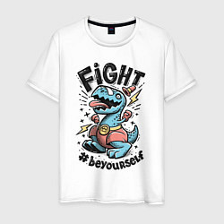 Футболка хлопковая мужская Fight Light, цвет: белый