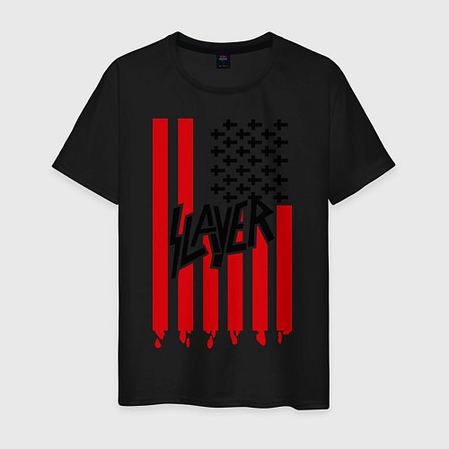 Мужская футболка Slayer Flag / Черный – фото 1