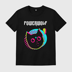 Футболка хлопковая мужская Powerwolf rock star cat, цвет: черный