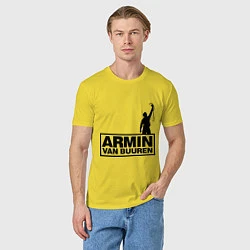 Футболка хлопковая мужская Armin van buuren, цвет: желтый — фото 2