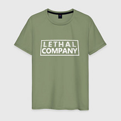 Футболка хлопковая мужская Lethal Company: Logo, цвет: авокадо