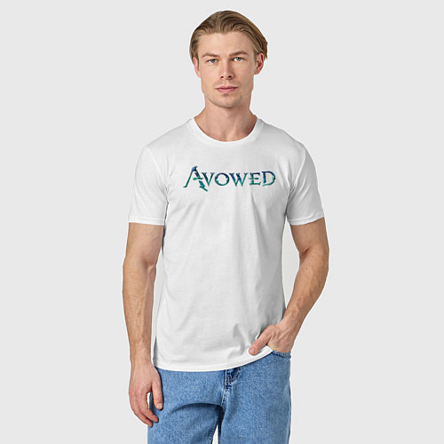 Мужская футболка Avowed logo / Белый – фото 3