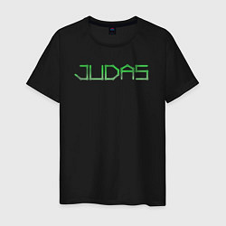 Футболка хлопковая мужская Judas logo, цвет: черный