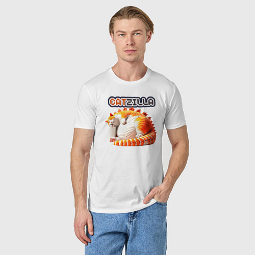 Мужская футболка Catzilla / Белый – фото 3