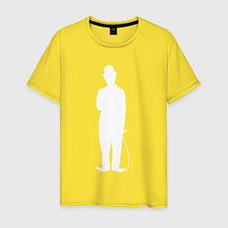 Футболка хлопковая мужская Чаплин, цвет: желтый