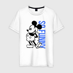 Футболка хлопковая мужская So funny Mickey, цвет: белый