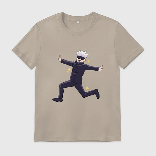 Мужская футболка Satoru Gojo / Миндальный – фото 1