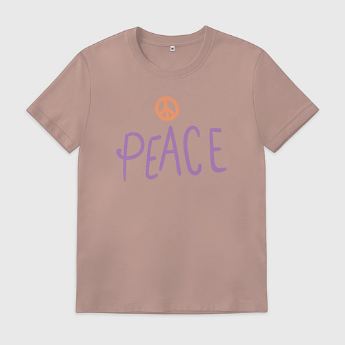 Мужская футболка My peace / Пыльно-розовый – фото 1