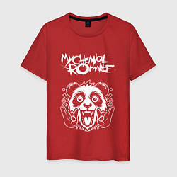 Футболка хлопковая мужская My Chemical Romance rock panda, цвет: красный