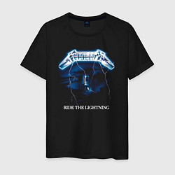Футболка хлопковая мужская Metallica Ride the Lightning, цвет: черный