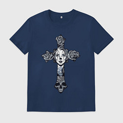 Футболка хлопковая мужская Woman cross, цвет: тёмно-синий