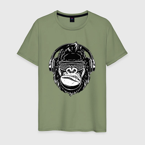 Мужская футболка Music gorilla / Авокадо – фото 1