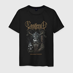 Футболка хлопковая мужская Ensiferum Unsung Heroes Gold Logo, цвет: черный