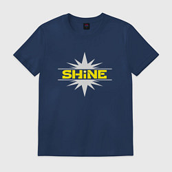Футболка хлопковая мужская Shine - искра, цвет: тёмно-синий