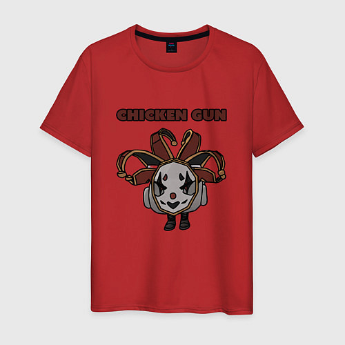 Мужская футболка Chicken gun clown / Красный – фото 1