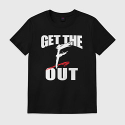 Футболка хлопковая мужская Wwe Get the F Out, цвет: черный