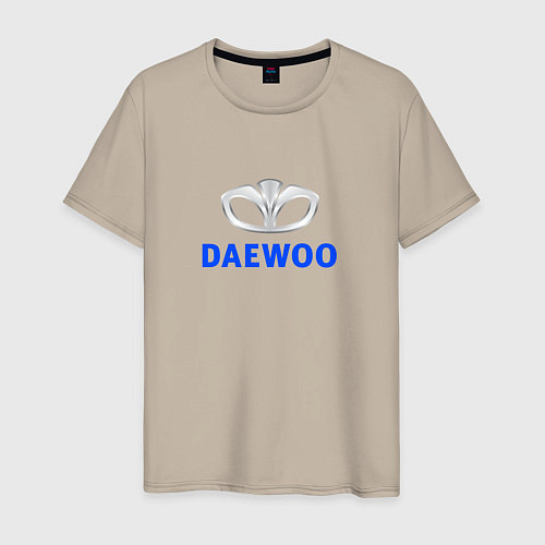 Мужская футболка Daewoo sport auto logo / Миндальный – фото 1