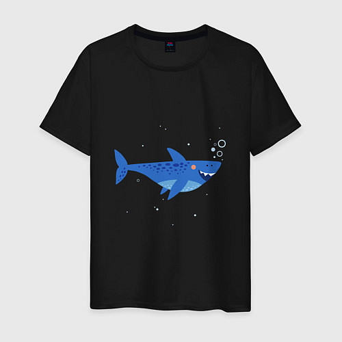 Мужская футболка Синяя акула / Черный – фото 1