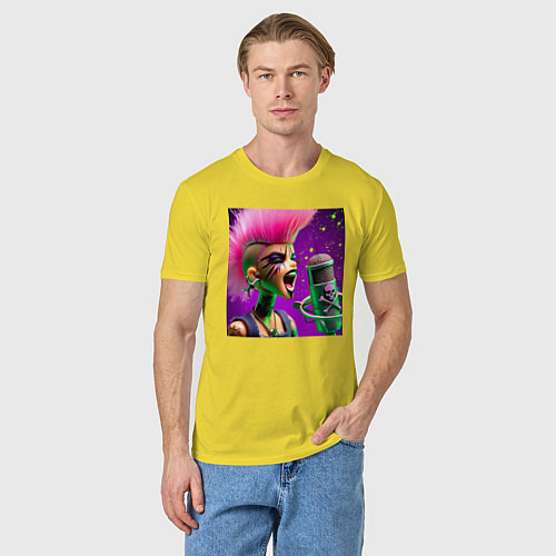 Мужская футболка Barbie and punks not dead / Желтый – фото 3