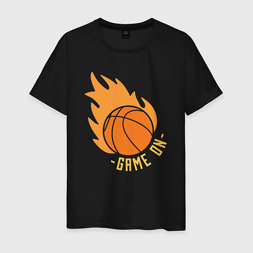 Мужская футболка Game on basketball / Черный – фото 1