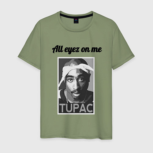 Мужская футболка 2pac Art All eayz on me / Авокадо – фото 1