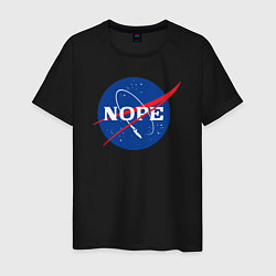 Футболка хлопковая мужская Nope NASA, цвет: черный