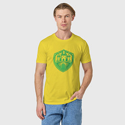 Футболка хлопковая мужская Логотип Рыцарского замка, цвет: желтый — фото 2