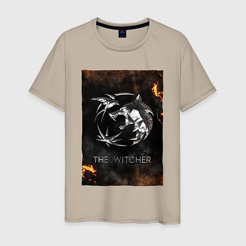 Мужская футболка The Witcher - Logo / Миндальный – фото 1