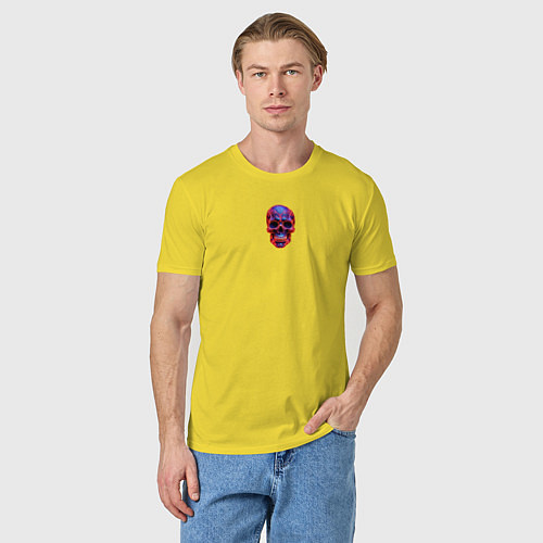 Мужская футболка Неоновый скелетрон / Желтый – фото 3