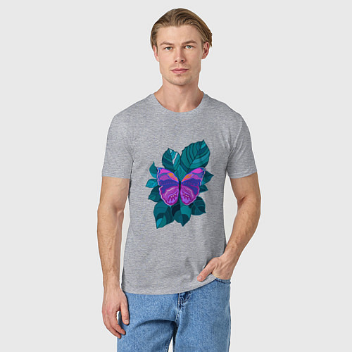 Мужская футболка Арт-бабочка / Меланж – фото 3